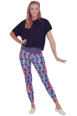 Abstract Aquatic Yoga Pant