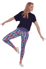 Abstract Aquatic Yoga Pant